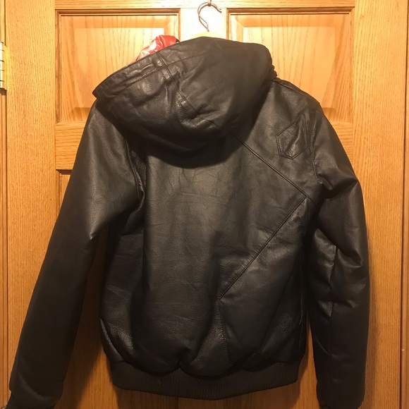 Volcom Leather Down Jacket - Picture 2 of 8